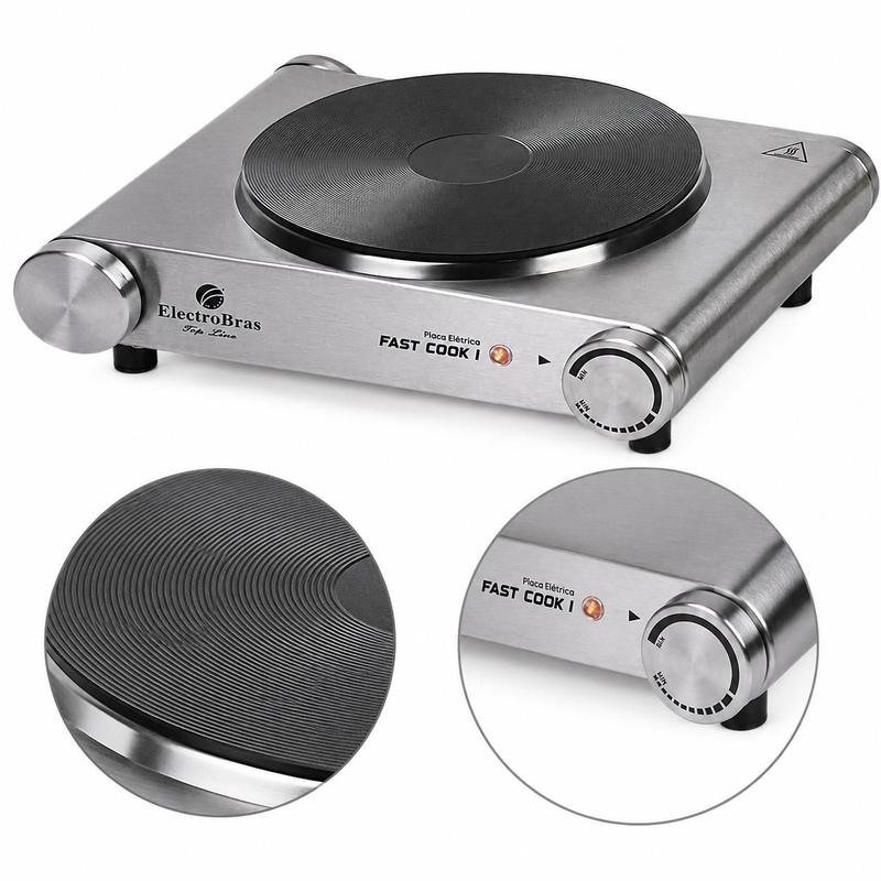 Fogão Elétrico Electrobras Fast Cook I 1500W 110V Prata